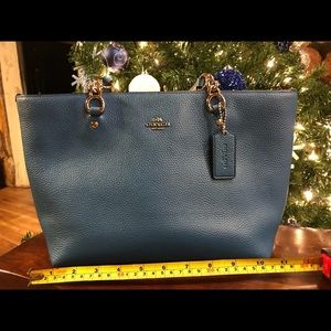 Coach Sophia Small Tote Polished Pebbled Leather